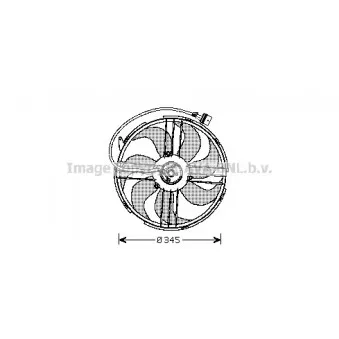 Ventilateur, refroidissement du moteur AVA QUALITY COOLING VW7512