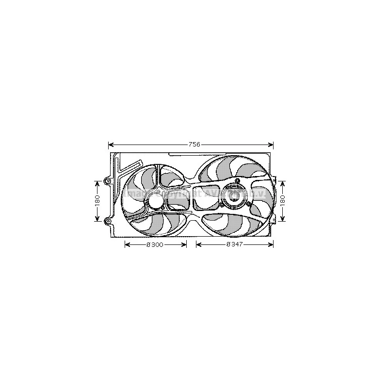 Ventilateur, refroidissement du moteur AVA QUALITY COOLING VW7514