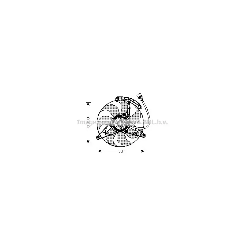 Ventilateur, refroidissement du moteur AVA QUALITY COOLING VW7516