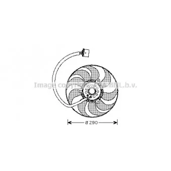 Ventilateur, refroidissement du moteur AVA QUALITY COOLING VW7520
