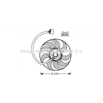 Ventilateur, refroidissement du moteur AVA QUALITY COOLING VW7522