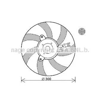 Ventilateur, refroidissement du moteur AVA QUALITY COOLING VW7527