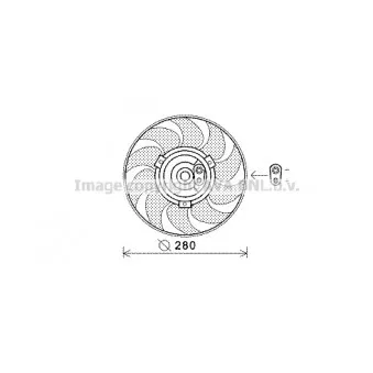 Ventilateur, refroidissement du moteur AVA QUALITY COOLING VW7530
