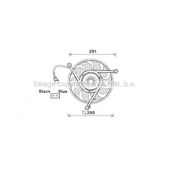 Ventilateur, refroidissement du moteur AVA QUALITY COOLING VW7531