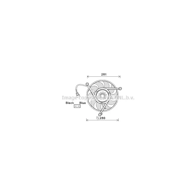 Ventilateur, refroidissement du moteur AVA QUALITY COOLING VW7531