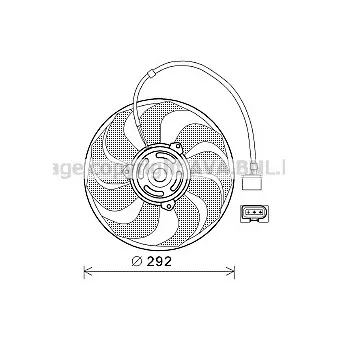 Ventilateur, refroidissement du moteur AVA QUALITY COOLING VW7533