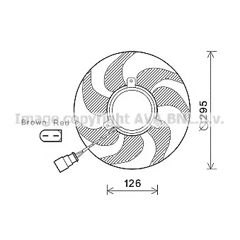 Ventilateur, refroidissement du moteur AVA QUALITY COOLING VW7536
