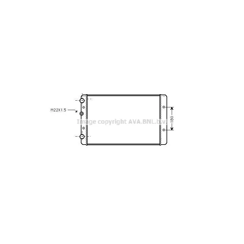 Radiateur, refroidissement du moteur AVA QUALITY COOLING VWA2027