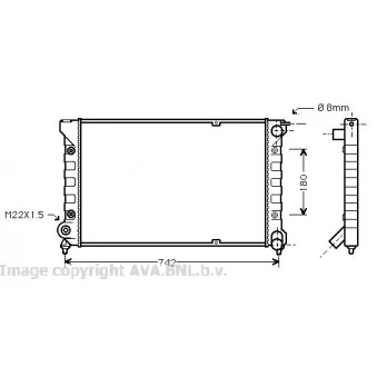 Radiateur, refroidissement du moteur AVA QUALITY COOLING VWA2041