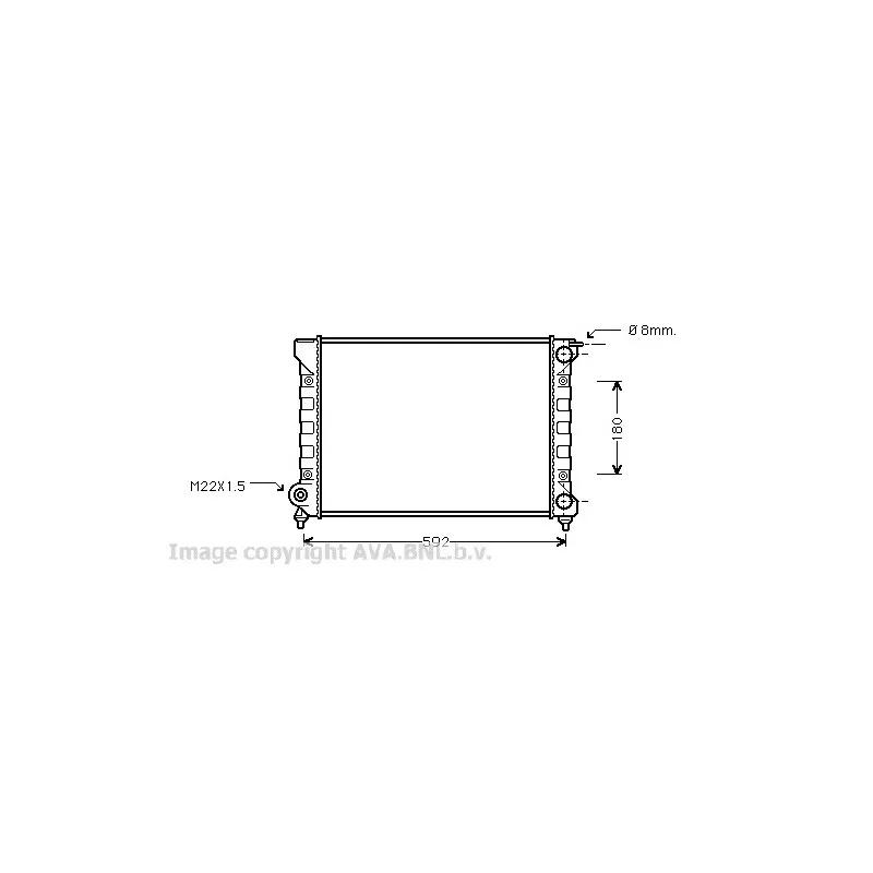 Radiateur, refroidissement du moteur AVA QUALITY COOLING VWA2045