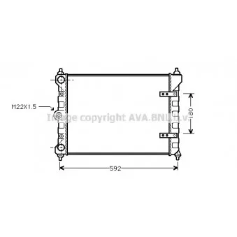 Radiateur, refroidissement du moteur AVA QUALITY COOLING VWA2095