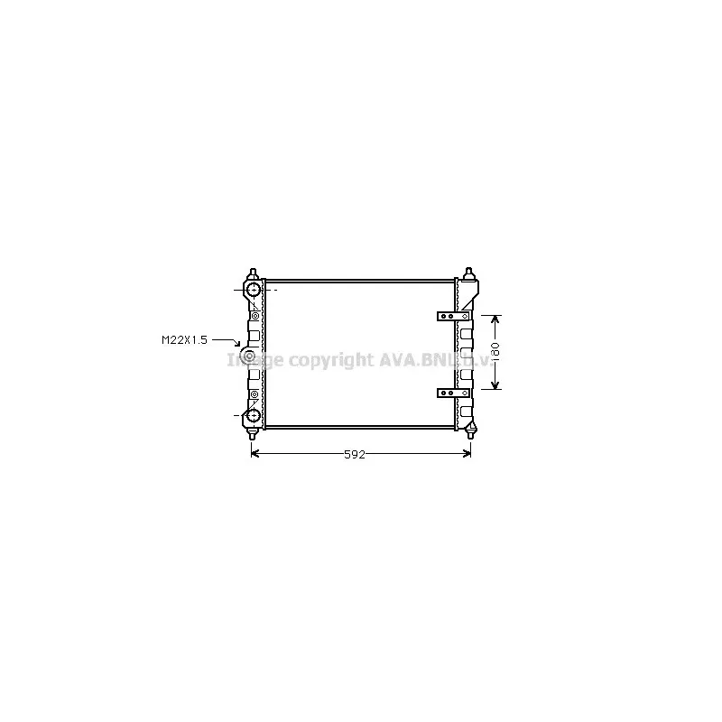 Radiateur, refroidissement du moteur AVA QUALITY COOLING VWA2095