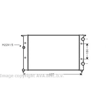 Radiateur, refroidissement du moteur AVA QUALITY COOLING VWA2102