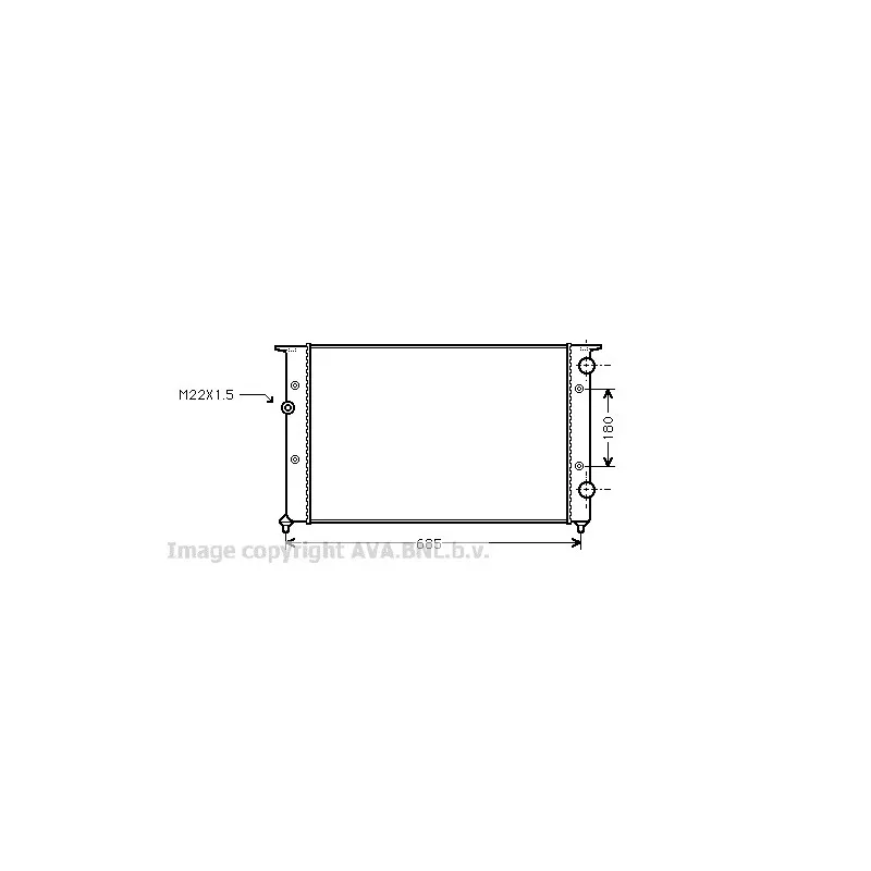 Radiateur, refroidissement du moteur AVA QUALITY COOLING VWA2102