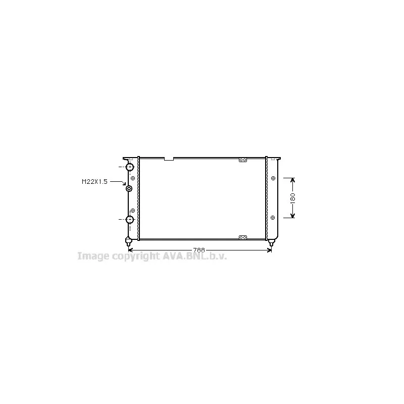 Radiateur, refroidissement du moteur AVA QUALITY COOLING VWA2103