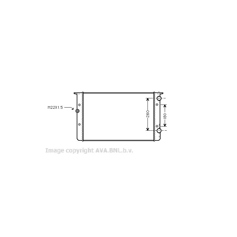 Radiateur, refroidissement du moteur AVA QUALITY COOLING VWA2104