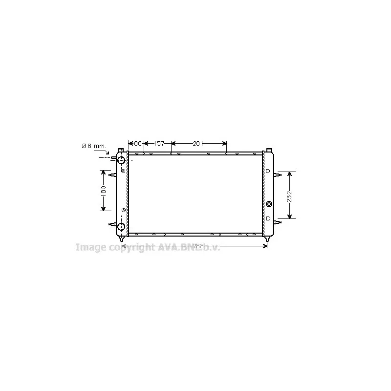 Radiateur, refroidissement du moteur AVA QUALITY COOLING VWA2114