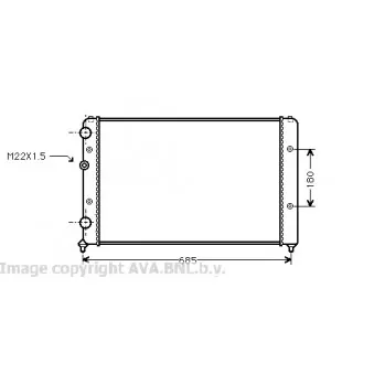Radiateur, refroidissement du moteur AVA QUALITY COOLING VWA2115