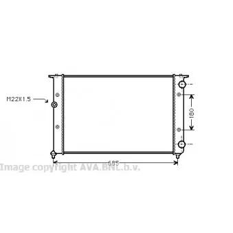 Radiateur, refroidissement du moteur AVA QUALITY COOLING VWA2116