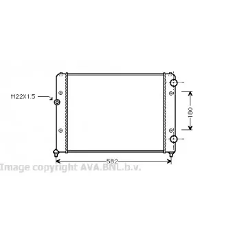 Radiateur, refroidissement du moteur AVA QUALITY COOLING VWA2119
