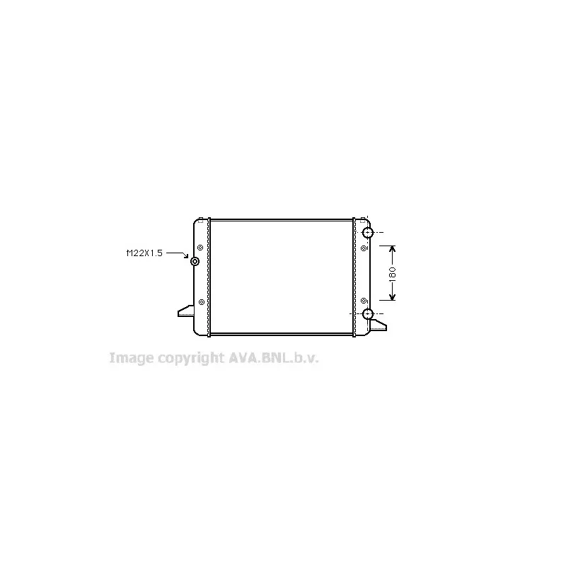Radiateur, refroidissement du moteur AVA QUALITY COOLING VWA2120