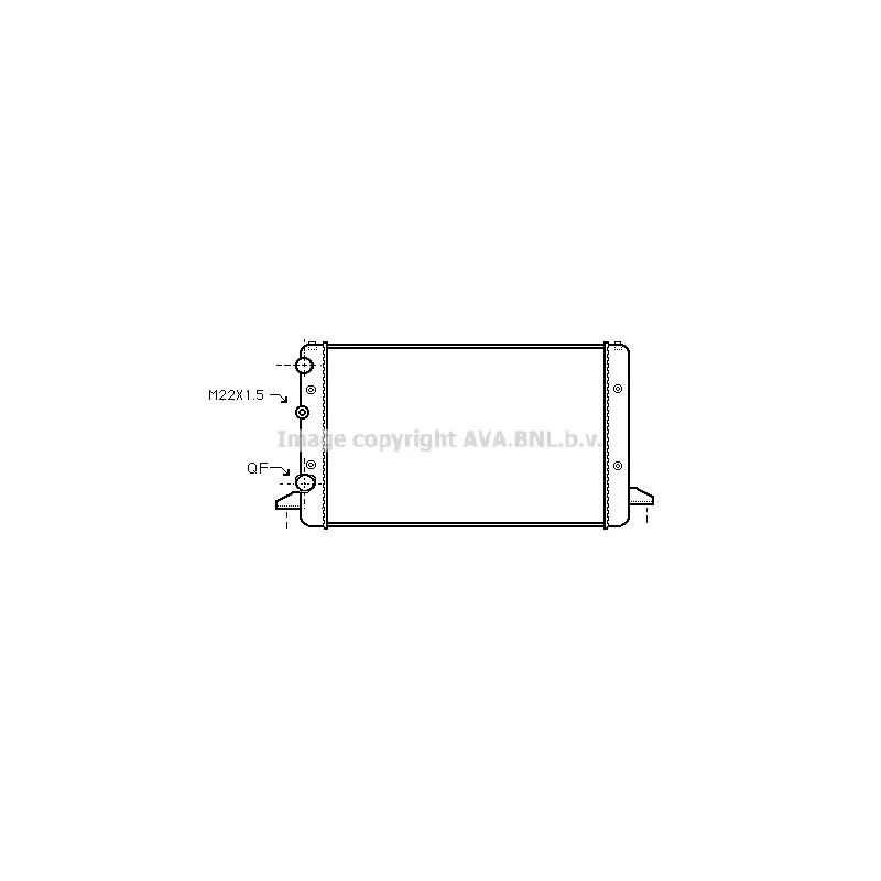 Radiateur, refroidissement du moteur AVA QUALITY COOLING VWA2121