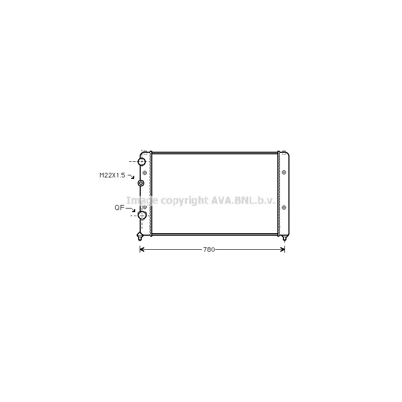 Radiateur, refroidissement du moteur AVA QUALITY COOLING VWA2122