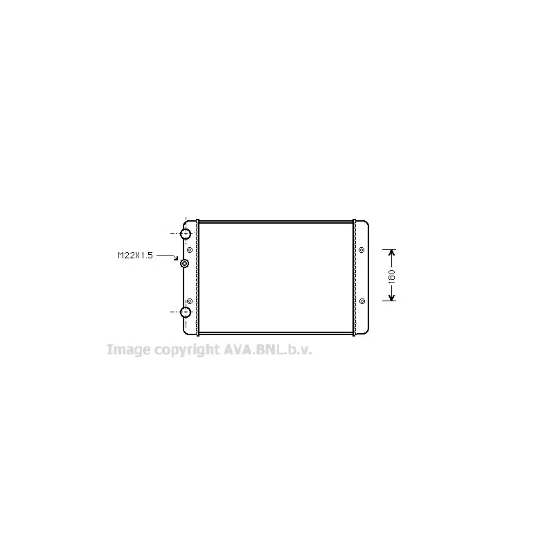 Radiateur, refroidissement du moteur AVA QUALITY COOLING VWA2131