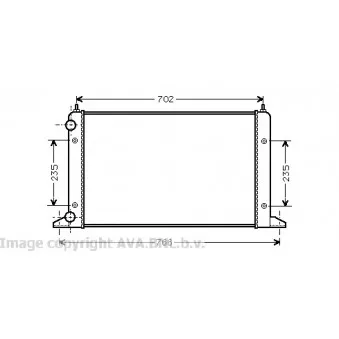 Radiateur, refroidissement du moteur AVA QUALITY COOLING