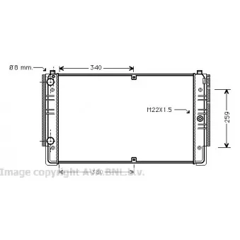 Radiateur, refroidissement du moteur AVA QUALITY COOLING VWA2149