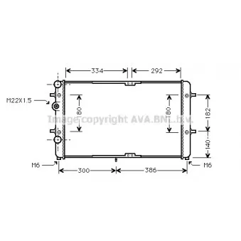 Radiateur, refroidissement du moteur AVA QUALITY COOLING