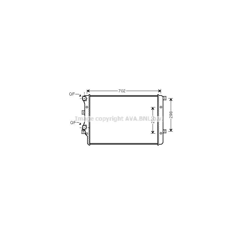 Radiateur, refroidissement du moteur AVA QUALITY COOLING VWA2206