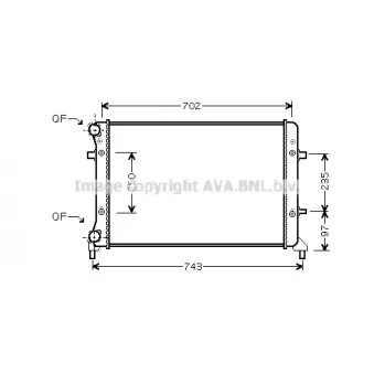 Radiateur, refroidissement du moteur AVA QUALITY COOLING VWA2223