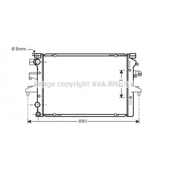 Radiateur, refroidissement du moteur AVA QUALITY COOLING VWA2231