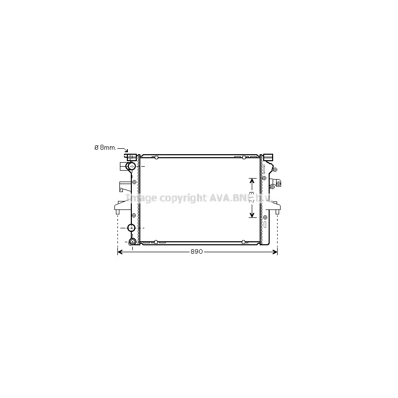Radiateur, refroidissement du moteur AVA QUALITY COOLING VWA2231