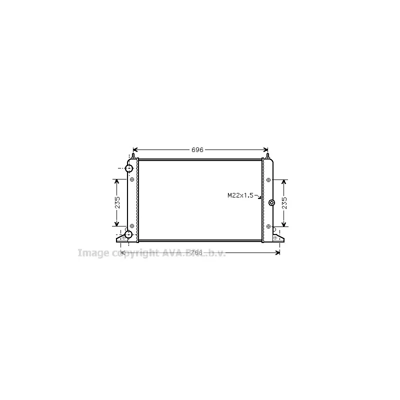 Radiateur, refroidissement du moteur AVA QUALITY COOLING VWA2247