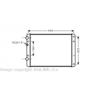 Radiateur, refroidissement du moteur AVA QUALITY COOLING