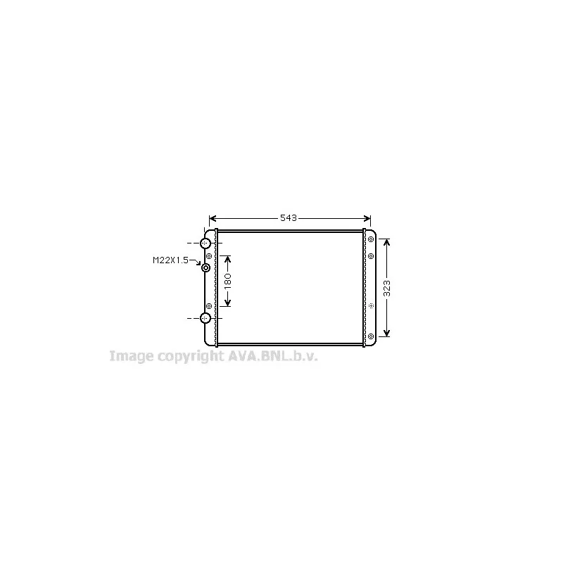 Radiateur, refroidissement du moteur AVA QUALITY COOLING VWA2249