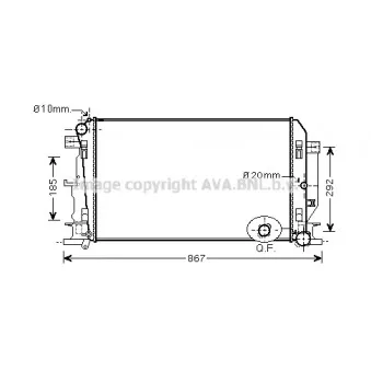 Radiateur, refroidissement du moteur AVA QUALITY COOLING VWA2271
