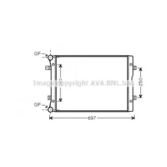 Radiateur, refroidissement du moteur AVA QUALITY COOLING VWA2283