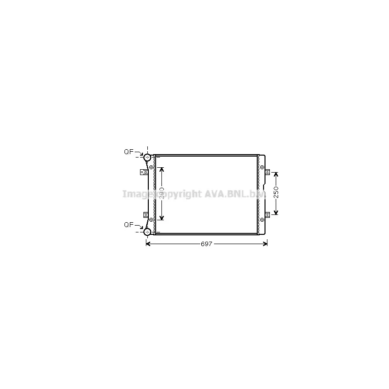 Radiateur, refroidissement du moteur AVA QUALITY COOLING VWA2283