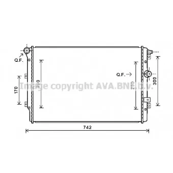 Radiateur, refroidissement du moteur AVA QUALITY COOLING VWA2324