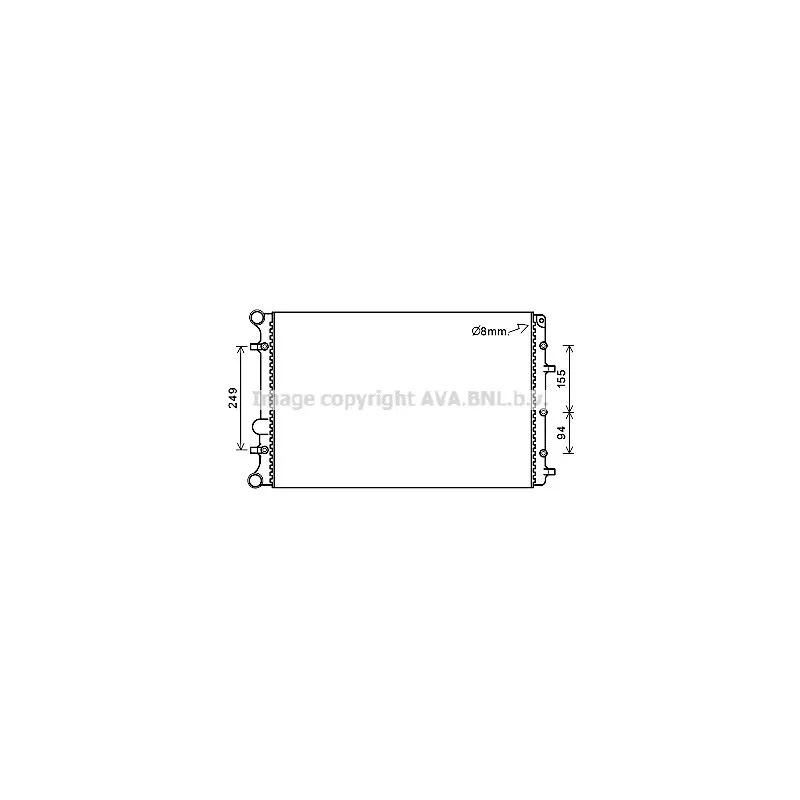 Radiateur, refroidissement du moteur AVA QUALITY COOLING VWA2347
