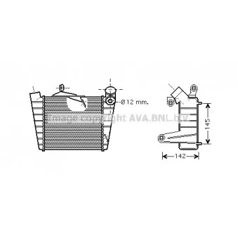 Intercooler, échangeur AVA QUALITY COOLING VWA4213