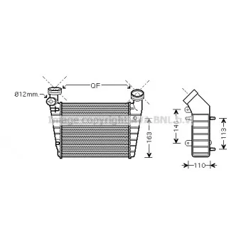 Intercooler, échangeur AVA QUALITY COOLING VWA4216