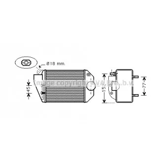 Intercooler, échangeur AVA QUALITY COOLING VWA4221