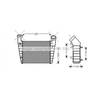Intercooler, échangeur AVA QUALITY COOLING VWA4238