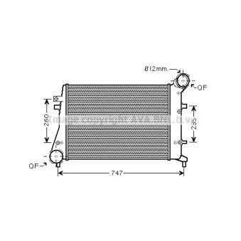 Intercooler, échangeur AVA QUALITY COOLING VWA4268