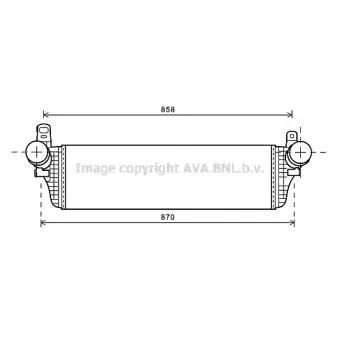 Intercooler, échangeur AVA QUALITY COOLING VWA4313