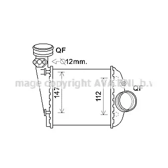 Intercooler, échangeur AVA QUALITY COOLING VWA4360